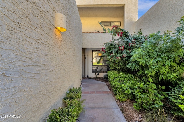 view of doorway to property