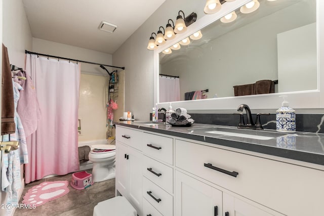 5354 E Ellis St, Mesa, AZ 85205 - bathroom with double vanity and shower / bath combo