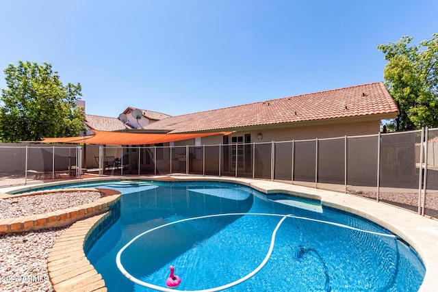 5354 E Ellis St, Mesa, AZ 85205 - view of pool with an outdoor hot tub