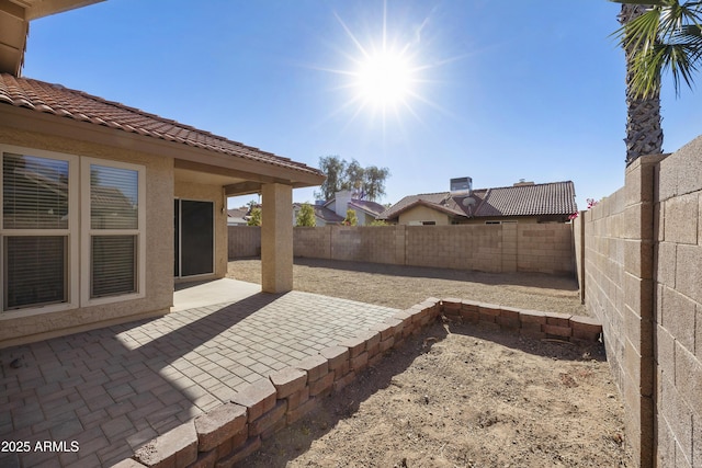 view of yard with a patio