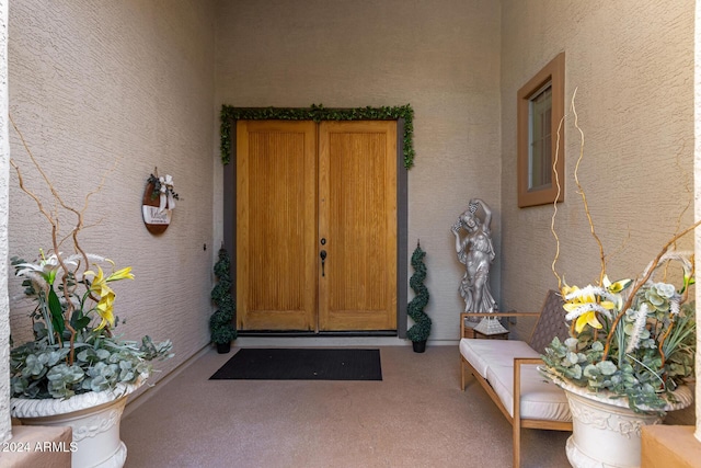 view of doorway to property