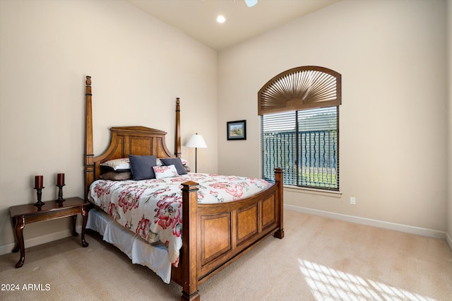 view of carpeted bedroom