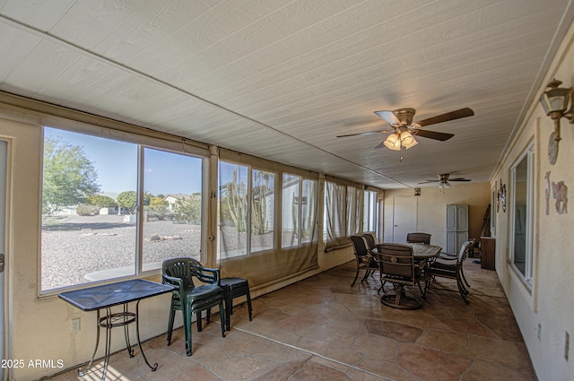 view of sunroom