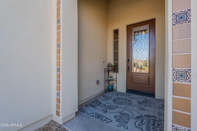 view of doorway to property