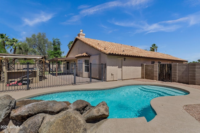 1245 W Cindy St, Chandler, AZ 85224 - view of swimming pool with a patio area