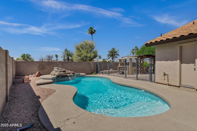 1245 W Cindy St, Chandler, AZ 85224 - view of swimming pool with a fenced backyard and a patio