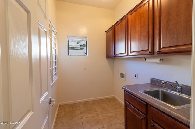 4241 E Andre Ave, Gilbert, AZ 85298 - washroom with cabinet space, electric dryer hookup, washer hookup, and light tile patterned floors