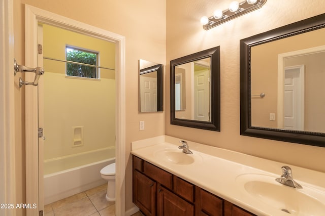 4241 E Andre Ave, Gilbert, AZ 85298 - full bath with double vanity, tile patterned flooring, and  shower combination