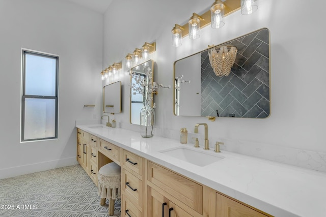 35150 N Bell Rd, Queen Creek, AZ 85144 - full bath with double vanity, baseboards, and a sink