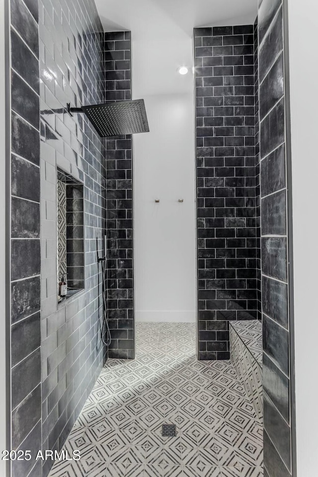 35150 N Bell Rd, Queen Creek, AZ 85144 - full bath featuring baseboards, tile patterned flooring, and a tile shower