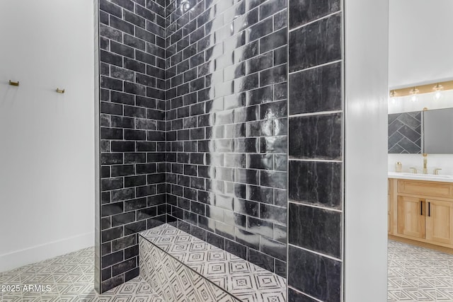 35150 N Bell Rd, Queen Creek, AZ 85144 - bathroom with baseboards, vanity, and tile patterned flooring