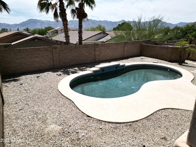1801 W Nighthawk Way, Phoenix, AZ 85045 - view of pool with a mountain view and a fenced backyard