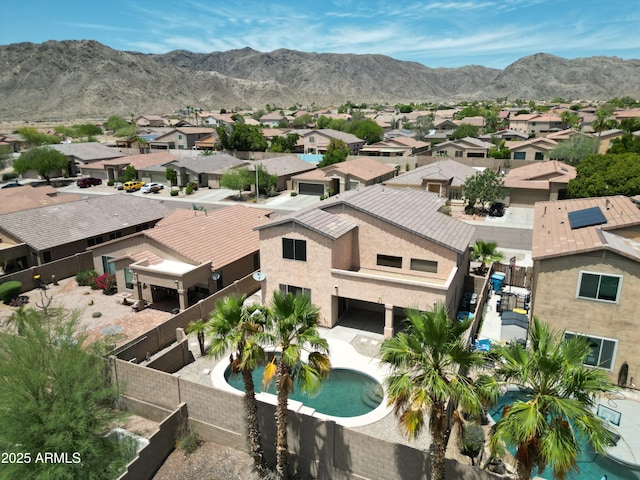 1801 W Nighthawk Way, Phoenix, AZ 85045 - aerial perspective of suburban area with a pool and mountains