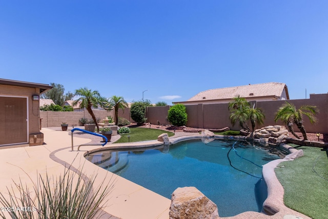 20769 N 106th Ln, Peoria, AZ 85382 - view of pool featuring a fenced backyard and a patio