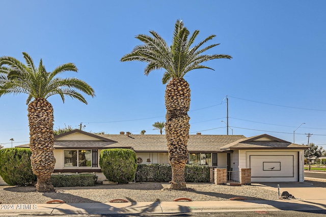 view of front of house featuring a garage