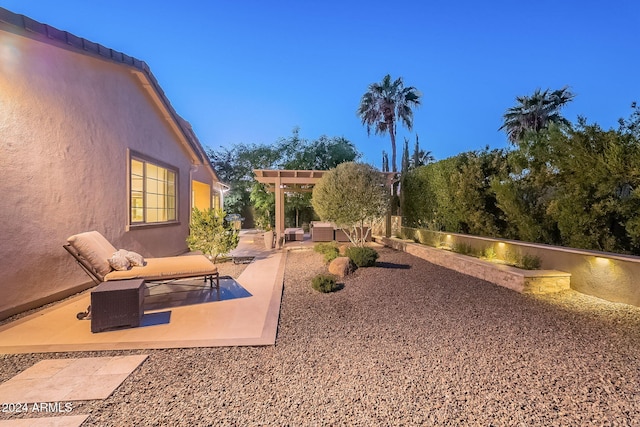 view of yard featuring a patio area