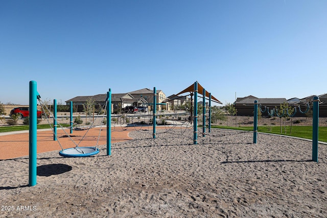 community playground with a residential view