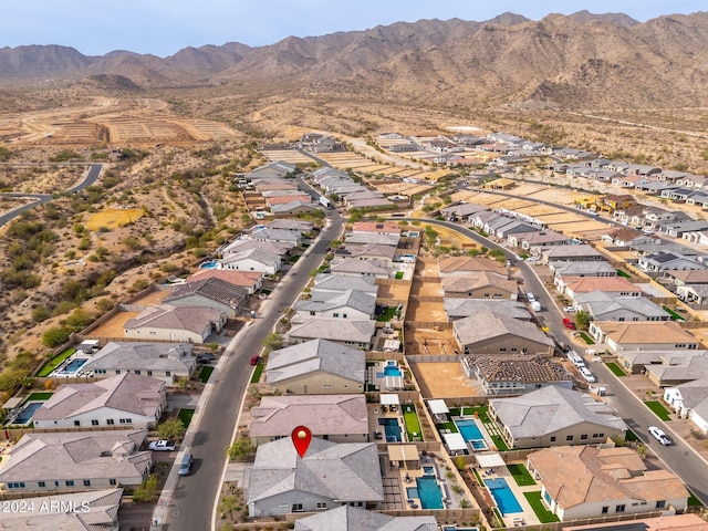 aerial view featuring a mountain view