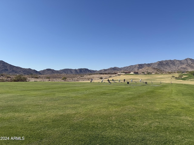 mountain view with a rural view