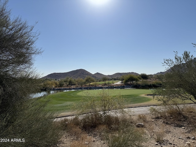 mountain view featuring a water view