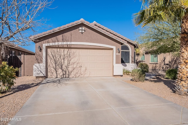 view of front facade featuring a garage