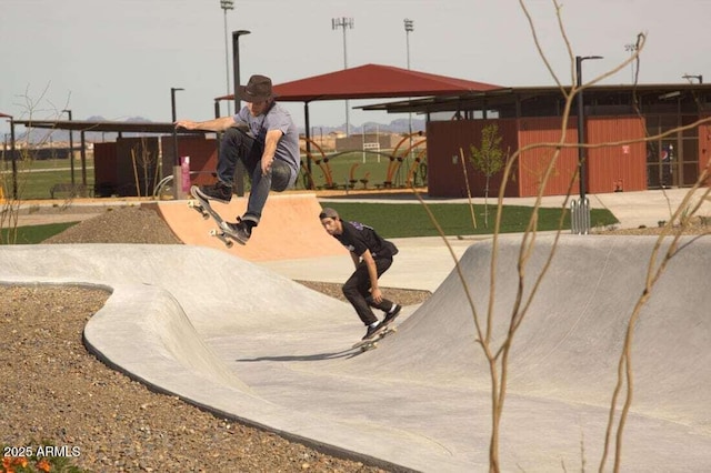 view of play area