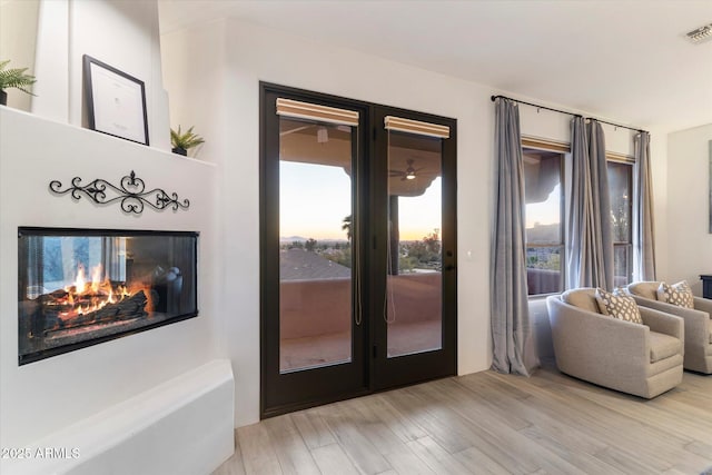 entryway featuring hardwood / wood-style flooring