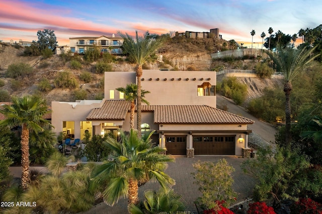 view of front of house featuring a garage