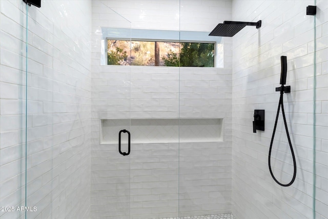 bathroom with walk in shower