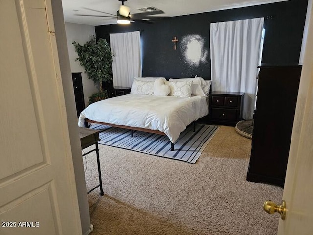 2514 W Big Oak St, Phoenix, AZ 85085 - carpeted bedroom featuring ceiling fan and visible vents