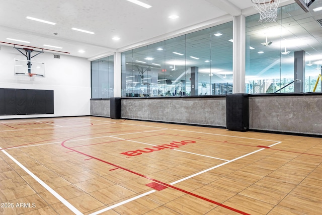 view of basketball court with community basketball court