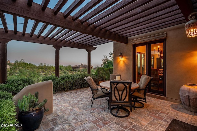 40039 N 107th Pl, Scottsdale, AZ 85262 - view of patio with a pergola and outdoor dining area