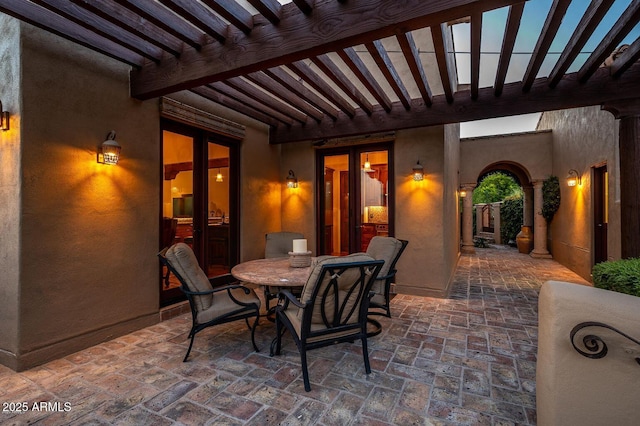 40039 N 107th Pl, Scottsdale, AZ 85262 - view of patio / terrace with outdoor dining space and a pergola