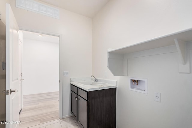 bathroom with tile patterned floors, vanity, and visible vents