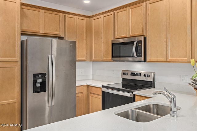 kitchen featuring stainless steel appliances and sink