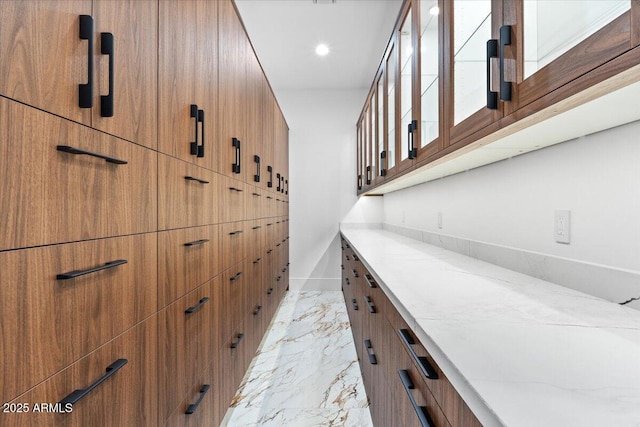 3354 E Jaeger Cir, Mesa, AZ 85213 - hall with light marble finish flooring and recessed lighting