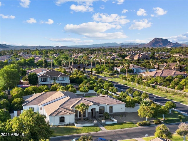3354 E Jaeger Cir, Mesa, AZ 85213 - aerial view of residential area with mountains
