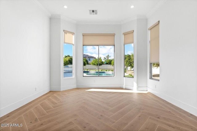 3354 E Jaeger Cir, Mesa, AZ 85213 - spare room with recessed lighting and crown molding