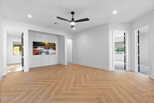 3354 E Jaeger Cir, Mesa, AZ 85213 - spare room with ceiling fan and recessed lighting