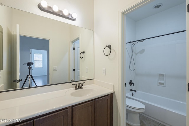 3451 S Wren Dr, Gilbert, AZ 85297 - full bath featuring vanity, shower / tub combination, and tile patterned flooring