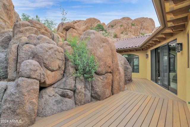 4393 N Twisted Trl, Prescott, AZ 86301 - wooden deck with a mountain view