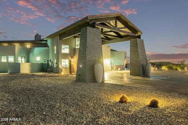 view of front of property with stucco siding