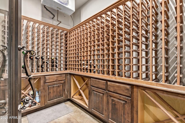 view of wine cellar