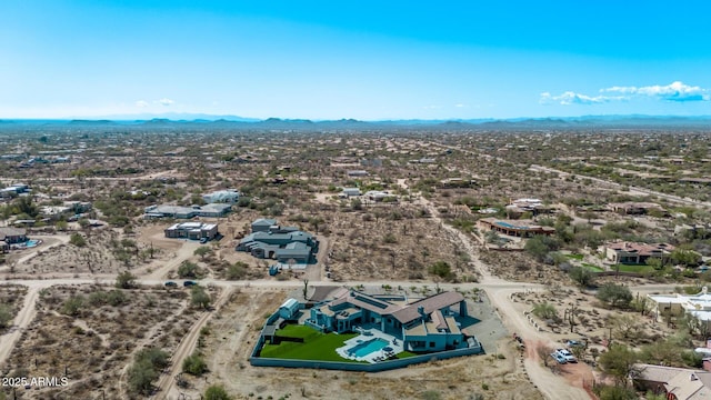 bird's eye view featuring a mountain view