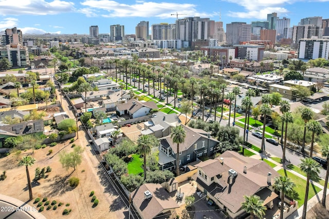 drone / aerial view featuring a view of city