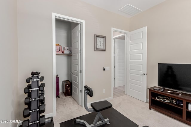 3852 E Bartlett Way, Chandler, AZ 85249 - workout room featuring carpet flooring and baseboards