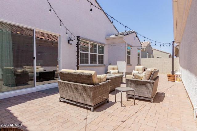 3852 E Bartlett Way, Chandler, AZ 85249 - view of patio featuring outdoor lounge area and fence