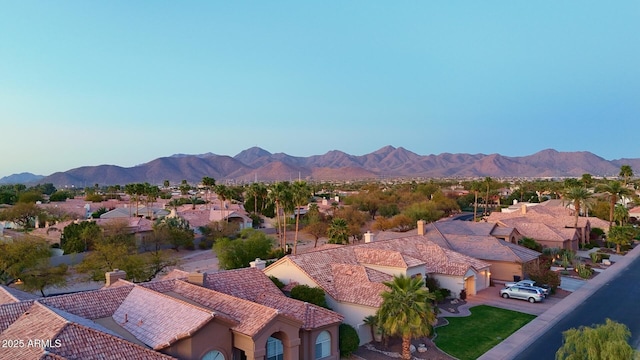 mountain view with a residential view