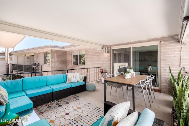 view of patio / terrace with an outdoor living space