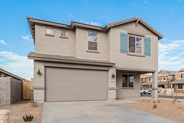 view of front of house featuring a garage